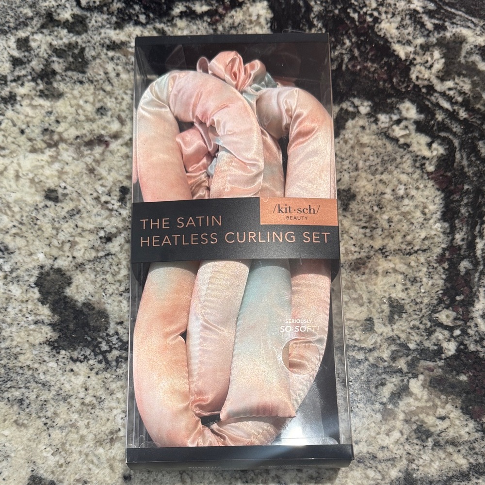 Kitsch Satin Heatless Curling Set - Pink and Blue